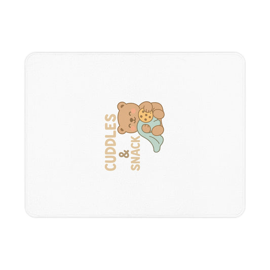 Cozy Toddler Blanket with Cuddles & Snacks Design | Perfect Gift for Baby Showers, Birthdays, and Nap Time