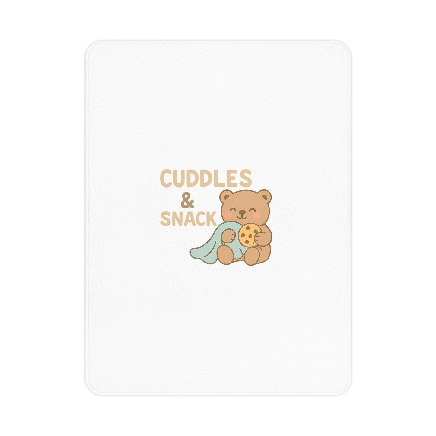 Cozy Toddler Blanket with Cuddles & Snacks Design | Perfect Gift for Baby Showers, Birthdays, and Nap Time