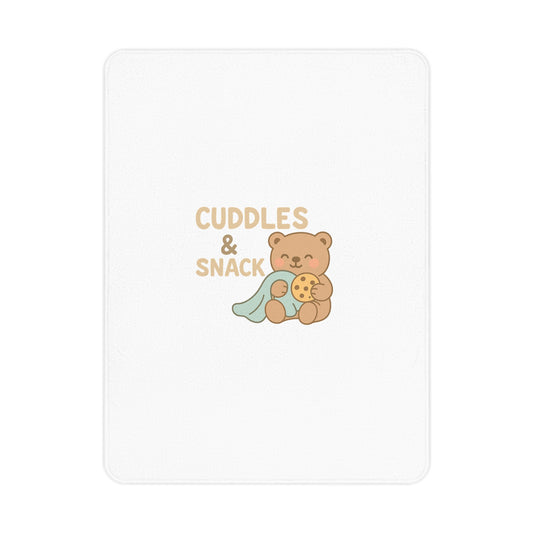 Cozy Toddler Blanket with Cuddles & Snacks Design | Perfect Gift for Baby Showers, Birthdays, and Nap Time