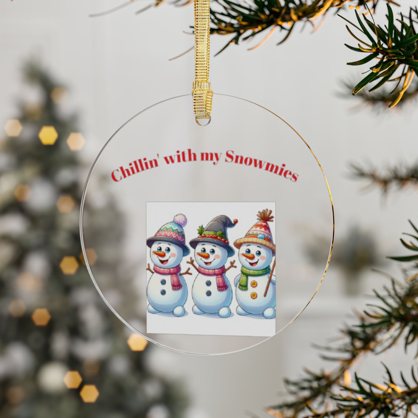 Playful Acrylic Ornaments for Holiday Cheer, Not Cool Snowman Decor, Fun Gifts for Christmas, Tree Hangings, Unique Gifts
