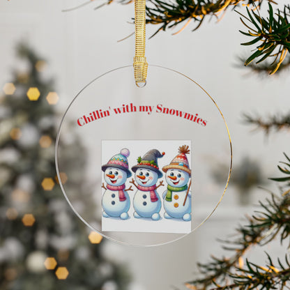 Playful Acrylic Ornaments for Holiday Cheer, Not Cool Snowman Decor, Fun Gifts for Christmas, Tree Hangings, Unique Gifts