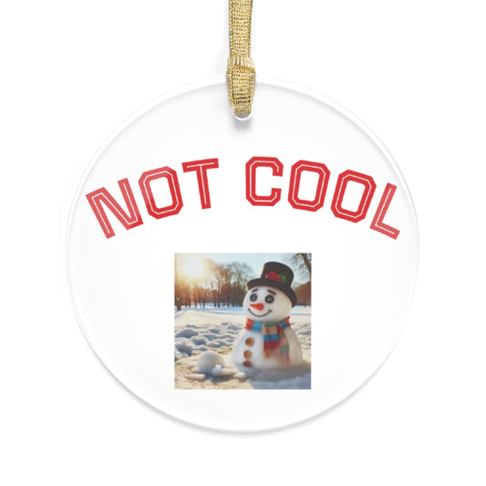 Playful Acrylic Ornaments for Holiday Cheer, Not Cool Snowman Decor, Fun Gifts for Christmas, Tree Hangings, Unique Gifts