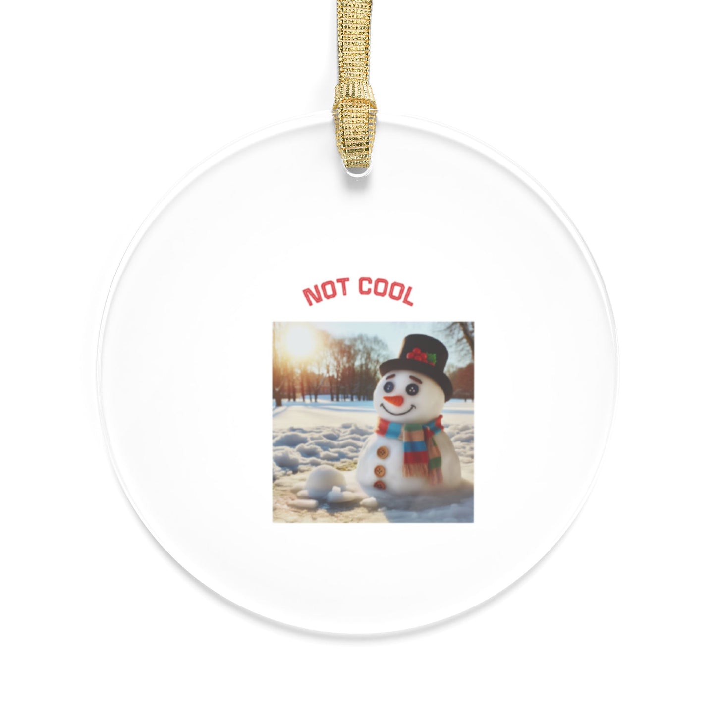 Playful Acrylic Ornaments for Holiday Cheer, Not Cool Snowman Decor, Fun Gifts for Christmas, Tree Hangings, Unique Gifts